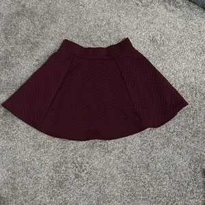 Forever 21 Maroon Skater Skirt